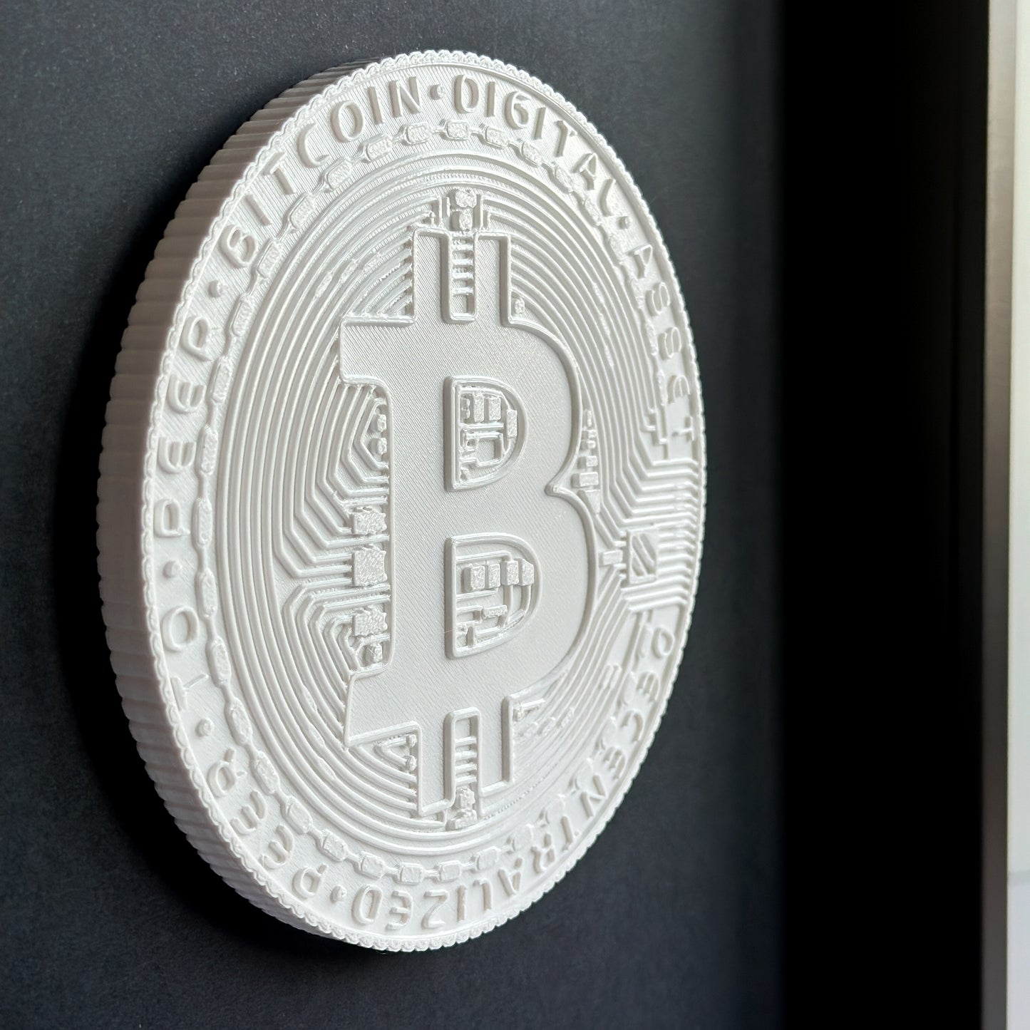 Bitcoin Coin 3D Framed Wall Art | Crypto Decor | Black Frame 30x40 cm