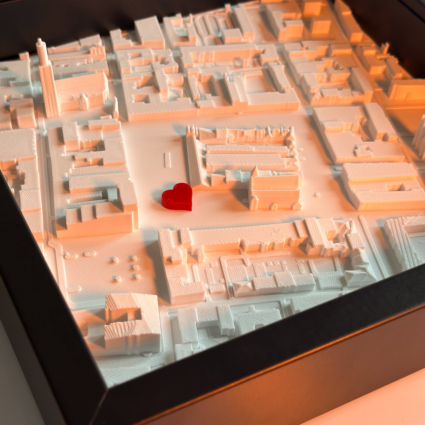 Personalized 3D map with heart | Picture Wedding Gift 3D City Coordinates Personalized Gifts Wedding Gift Anniversary Valentine's Day